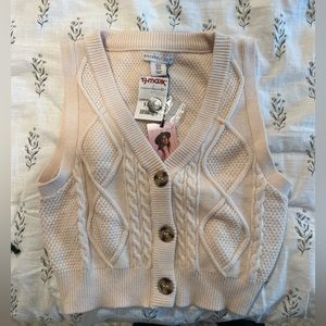 Cable knit vest top